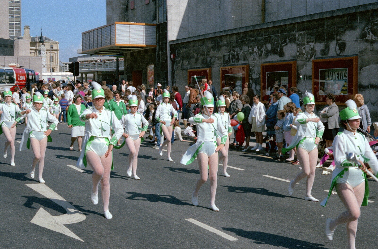 Majorettes on Union Street from Uni: The Lord Mayor's Procession, Plymouth, Devon - 21st May 1986