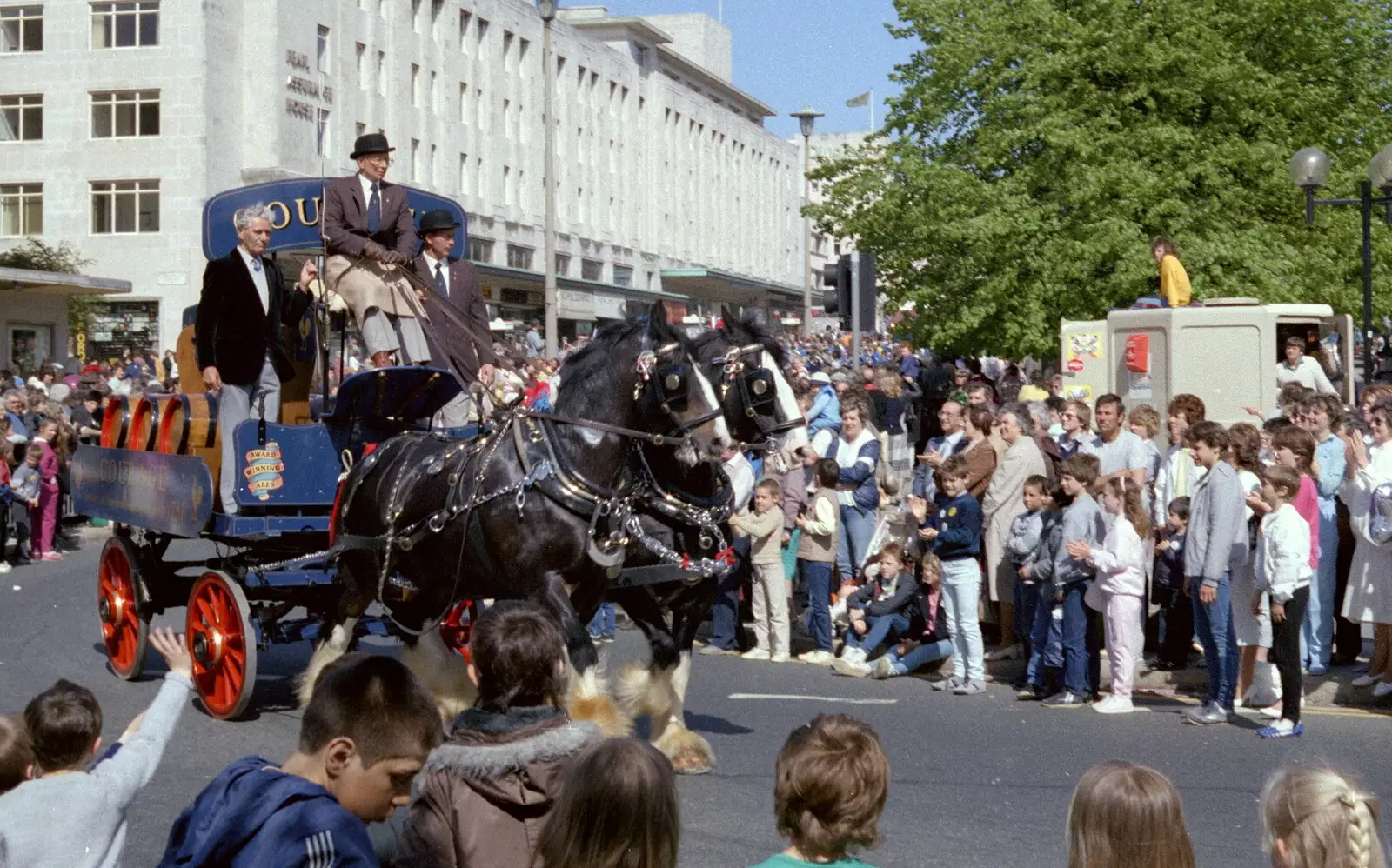 A Courage Brewery dray, from Uni: The Lord Mayor's Procession, Plymouth, Devon - 21st May 1986