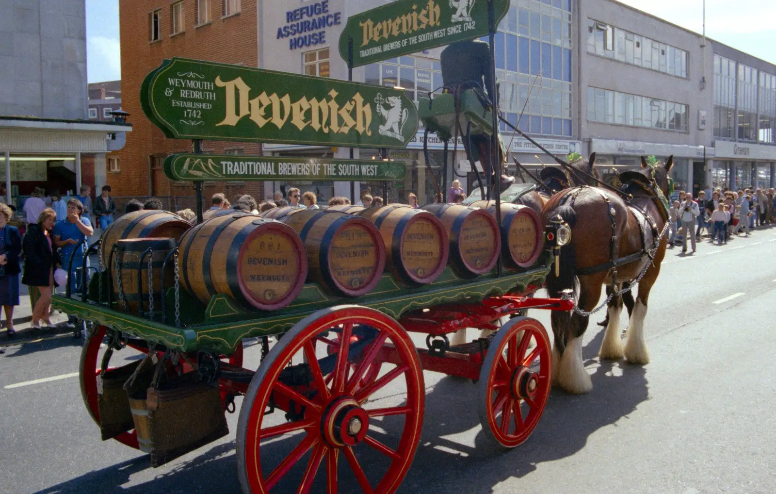 The Devenish Brewery dray, from Uni: The Lord Mayor's Procession, Plymouth, Devon - 24th May 1986
