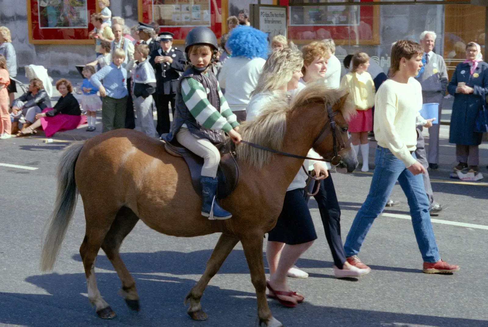 A small child on a small pony, from Uni: The Lord Mayor's Procession, Plymouth, Devon - 24th May 1986