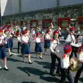 Another marching band passes the cinema, Uni: The Lord Mayor's Procession, Plymouth, Devon - 24th May 1986