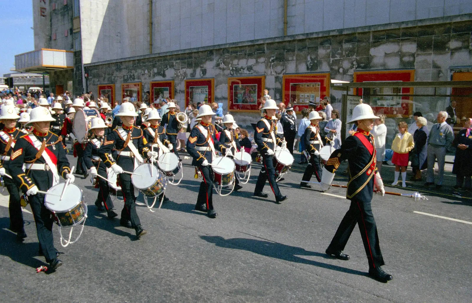The Royal Marines band, from Uni: The Lord Mayor's Procession, Plymouth, Devon - 24th May 1986
