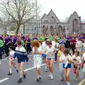 A couple of platoons of marines in purple and green, Uni: Sport Aid - Run The World, Plymouth, Devon - 25th May 1986