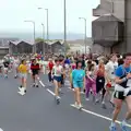 A crowd of runners come up from Charles Cross, Uni: Sport Aid - Run The World, Plymouth, Devon - 25th May 1986