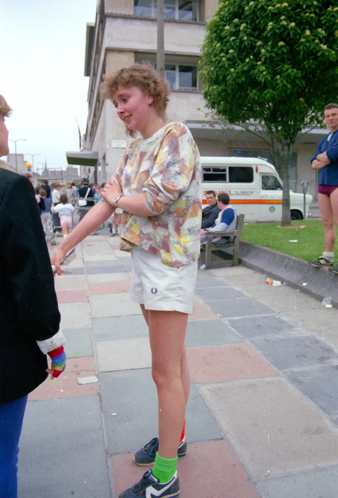 Alison Fleming signs out, from Uni: Sport Aid - Run The World, Plymouth, Devon - 25th May 1986