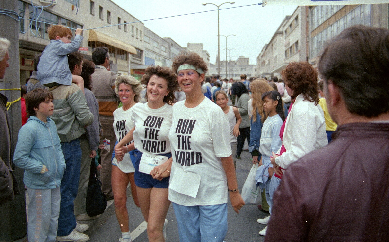 Some finishing-line action from Uni: Sport Aid - Run The World, Plymouth, Devon - 25th May 1986