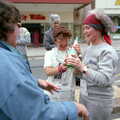 A well-earned bottle of water, Uni: Sport Aid - Run The World, Plymouth, Devon - 25th May 1986