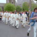 A karate club head up St. Andrew's Cross, Uni: Sport Aid - Run The World, Plymouth, Devon - 25th May 1986