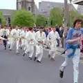 A karate club head up St. Andrew's Cross, Uni: Sport Aid - Run The World, Plymouth, Devon - 25th May 1986