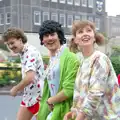 Sam, Mark and Alison run up Charles Street, Uni: Sport Aid - Run The World, Plymouth, Devon - 25th May 1986