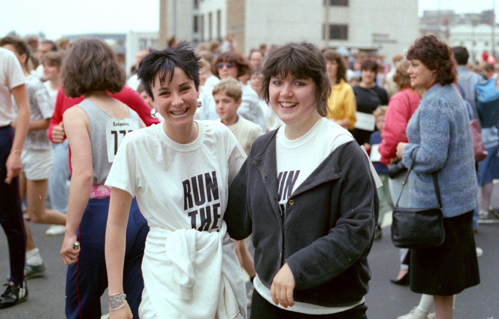 A couple of BABS girlies from Uni: Sport Aid - Run The World, Plymouth, Devon - 25th May 1986