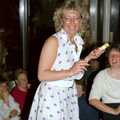 Gill roams around with a tube of novelty sweets, Uni: Gill Leaves the James Street Vaults, Plymouth - 30th May 1986