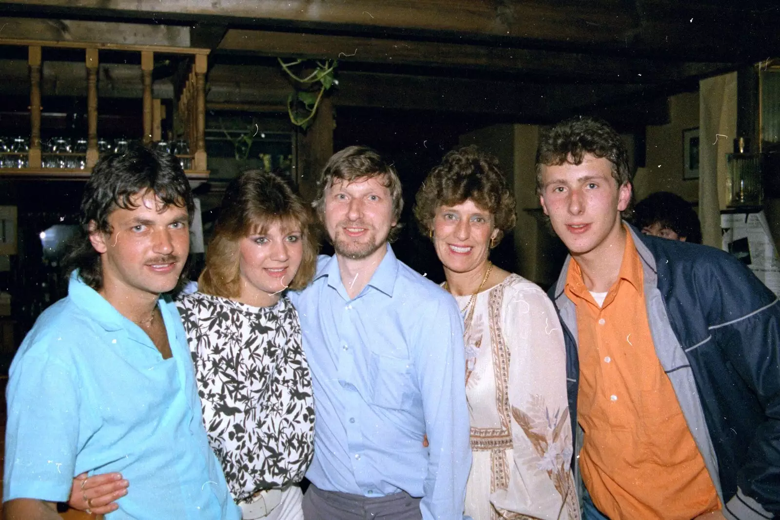 The JSV bar staff, from Uni: Gill Leaves the James Street Vaults, Plymouth - 30th May 1986