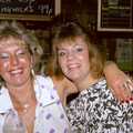 Gill and one of the bar staff, Uni: Gill Leaves the James Street Vaults, Plymouth - 30th May 1986