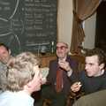 Don Corleone holds court by the food blackboard (90p for a cheeseburger), Uni: Gill Leaves the James Street Vaults, Plymouth - 30th May 1986