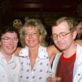 Gill and a couple of regulars, Uni: Gill Leaves the James Street Vaults, Plymouth - 30th May 1986