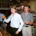 Behind the bar, Uni: Gill Leaves the James Street Vaults, Plymouth - 30th May 1986