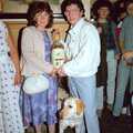 A Guide dog and an oversized bottle of cash, Uni: Gill Leaves the James Street Vaults, Plymouth - 30th May 1986