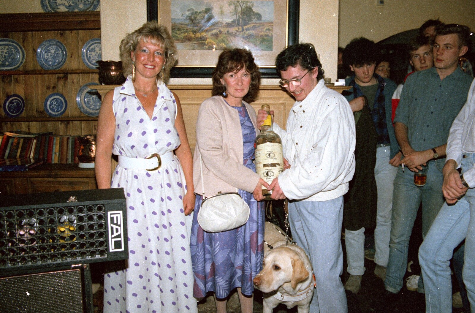 Uni: Gill Leaves the James Street Vaults, Plymouth - 30th May 1986: Gill and the labrador