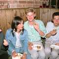 The free buffet is eaten, Uni: Gill Leaves the James Street Vaults, Plymouth - 30th May 1986