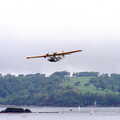 The PBY does a pass over Drake's Island, Uni: The Navy-Curtiss NC-4 Trans-Atlantic Flight, Plymouth Sound - 31st May 1986