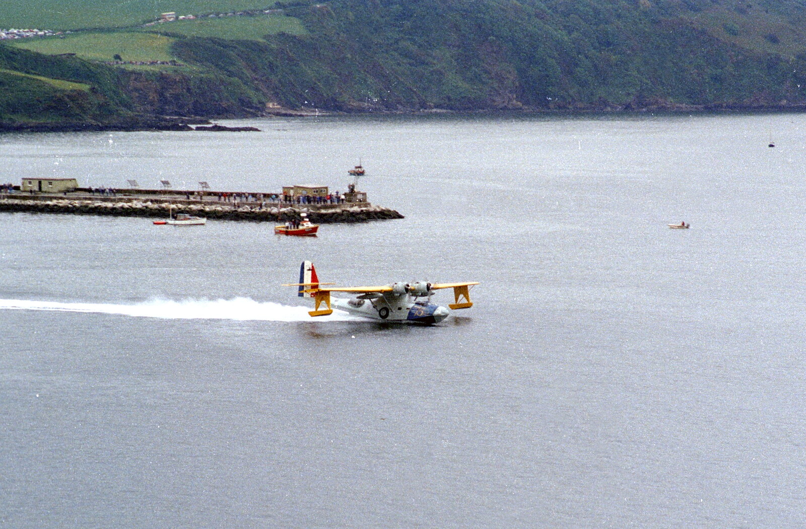 Uni: The Navy-Curtiss NC-4 Trans-Atlantic Flight, Plymouth Sound - 31st May 1986: Touchdown on Plymouth Sound