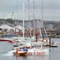 A RIB buzzes by the racing catamaran 'Anne Claire', Uni: The Navy-Curtiss NC-4 Trans-Atlantic Flight, Plymouth Sound - 31st May 1986