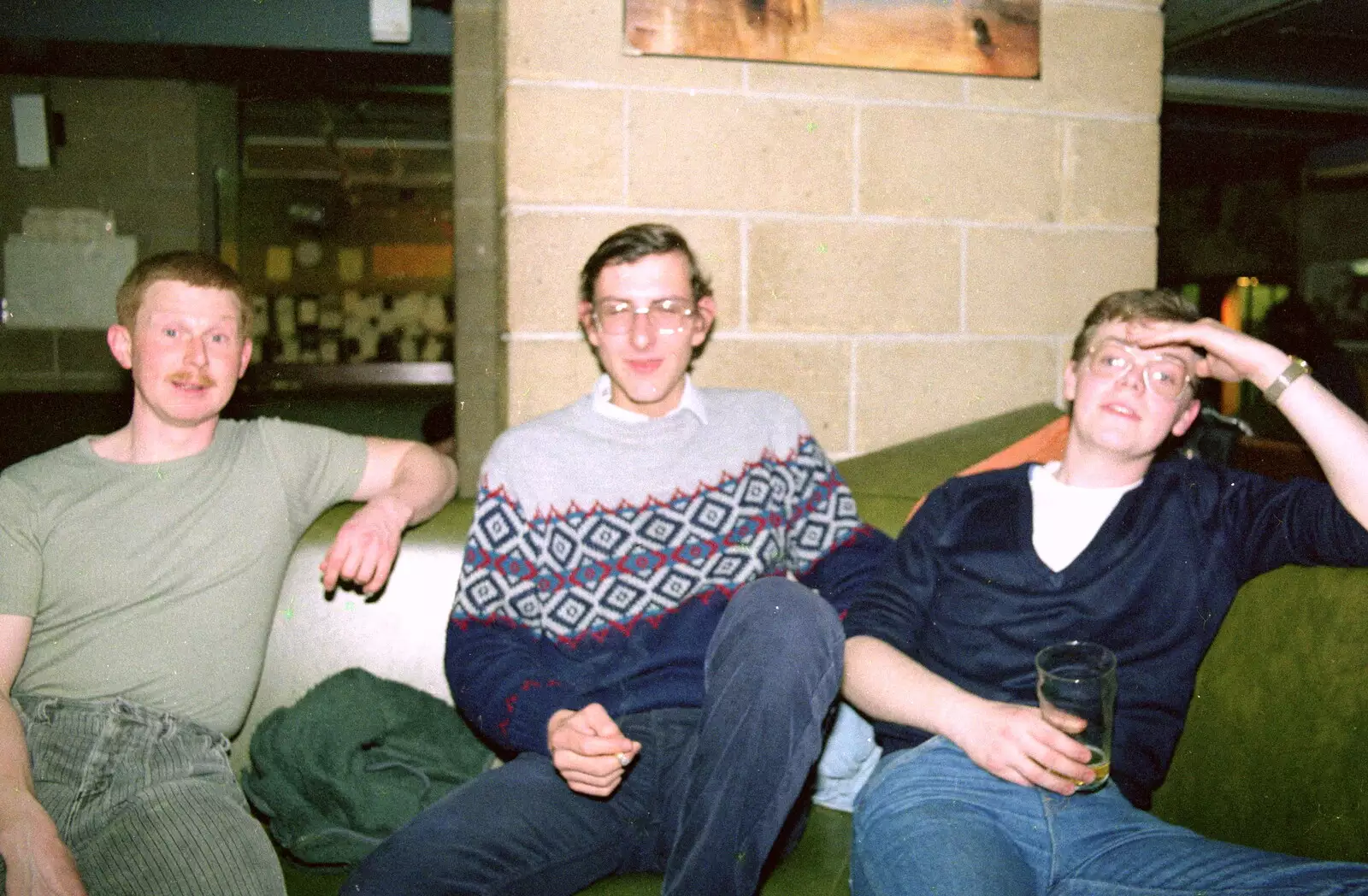 Mark the Landlord, Dobbs and Dave in the SU, from Uni: A Tutorial Miscellany and Cromwell Road, Plymouth Polytechnic, Devon - 2nd June 1986