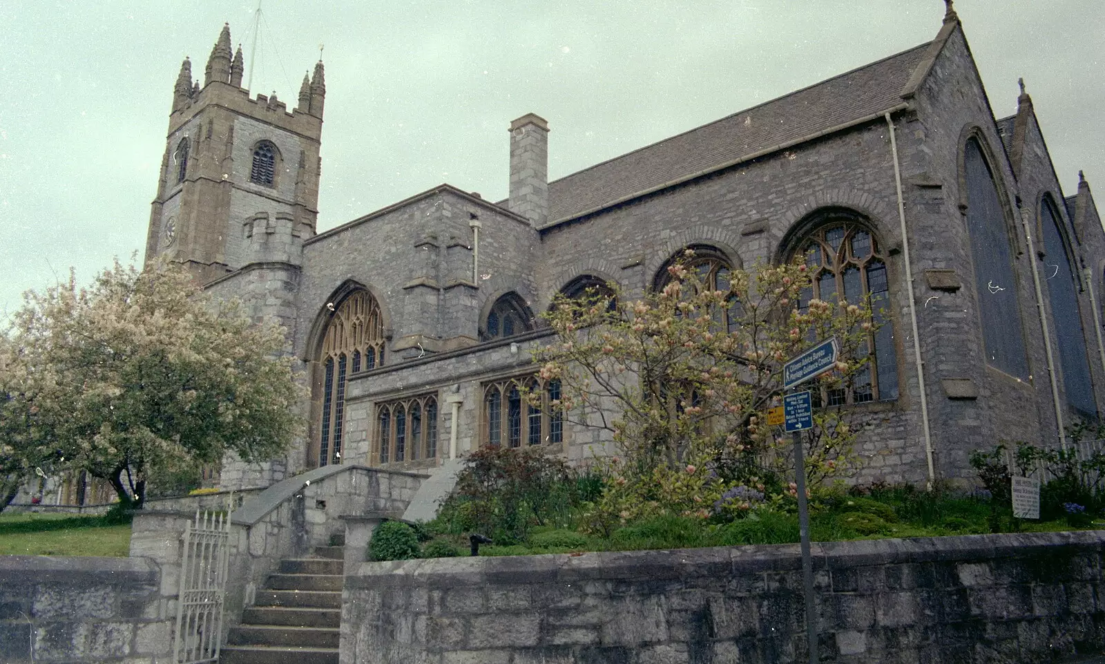 The Minster Church of St. Andrew, from Uni: A Tutorial Miscellany and Cromwell Road, Plymouth Polytechnic, Devon - 2nd June 1986