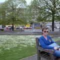 Dave Lock sits on a bench near Royal Parade, Uni: A Tutorial Miscellany and Cromwell Road, Plymouth Polytechnic, Devon - 2nd June 1986