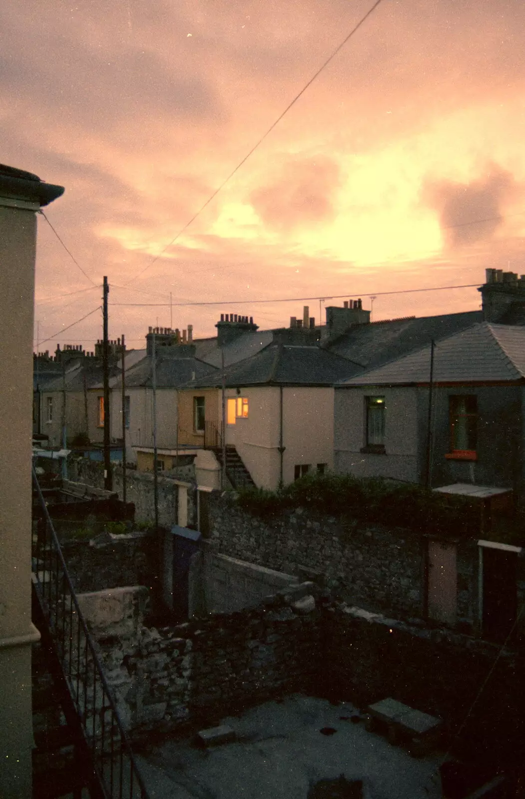 A sunset from the Cromwell Road bedroom, from Uni: A Tutorial Miscellany and Cromwell Road, Plymouth Polytechnic, Devon - 2nd June 1986