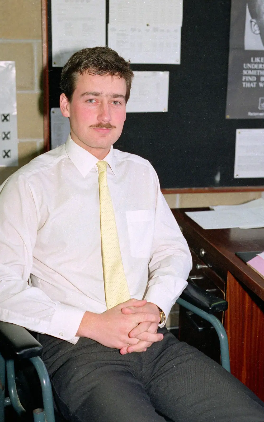 Mark Wilkins, I&CO, looks smart for some reason, from Uni: PPSU Office Staff and a Night in the Students' Union Bar, Plymouth - 10th June 1986