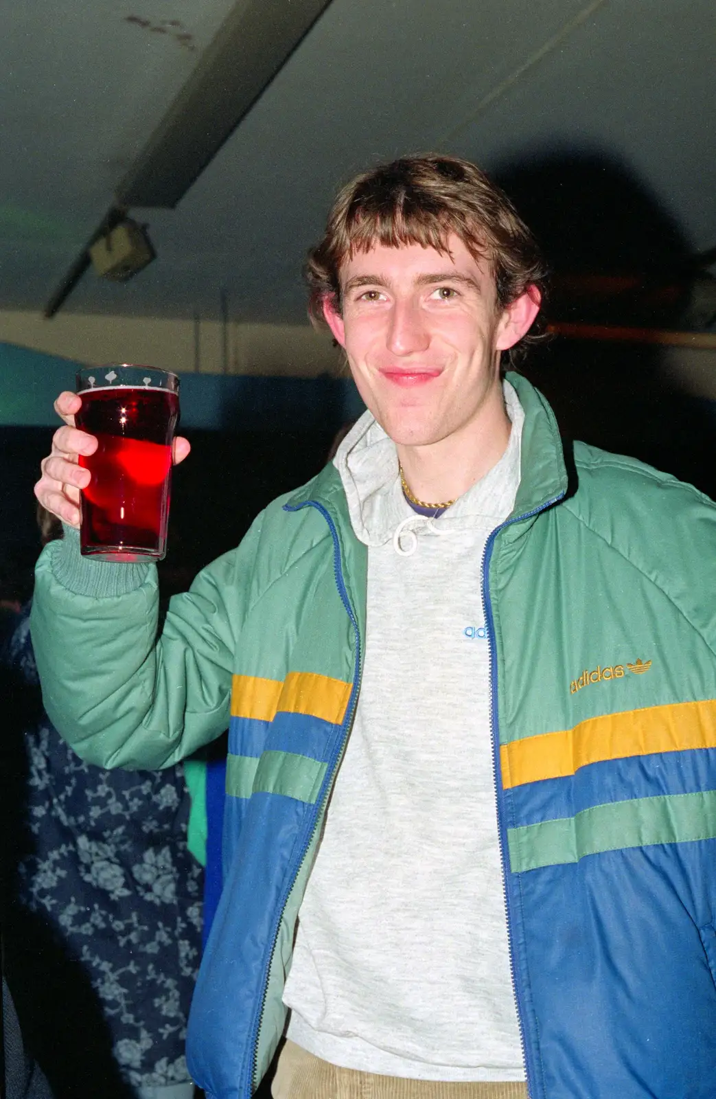 Dave Mallett and a pint of something, from Uni: PPSU Office Staff and a Night in the Students' Union Bar, Plymouth - 10th June 1986