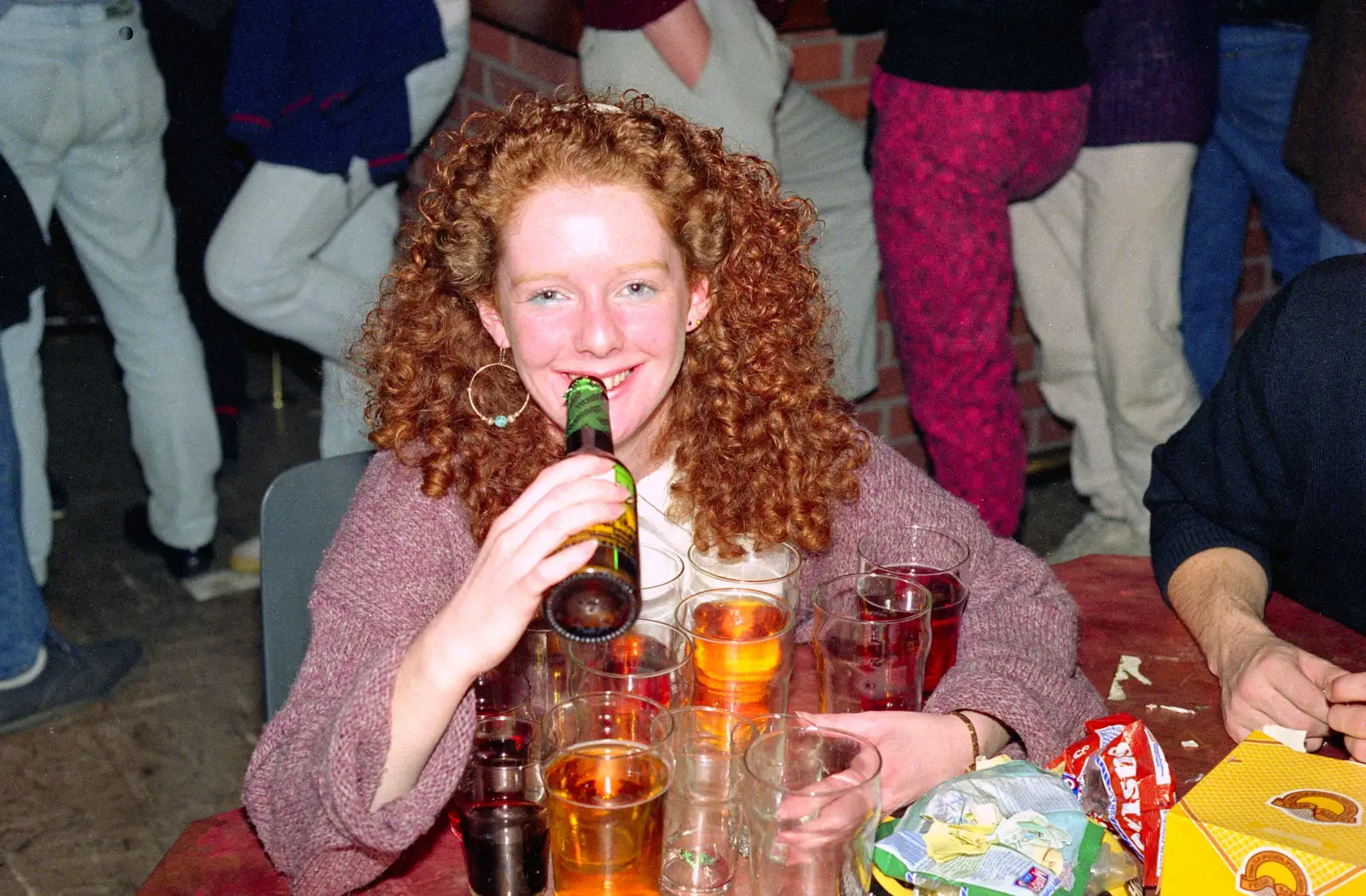 Dave's Irish mate, and a few pints of cider, from Uni: PPSU Office Staff and a Night in the Students' Union Bar, Plymouth - 10th June 1986