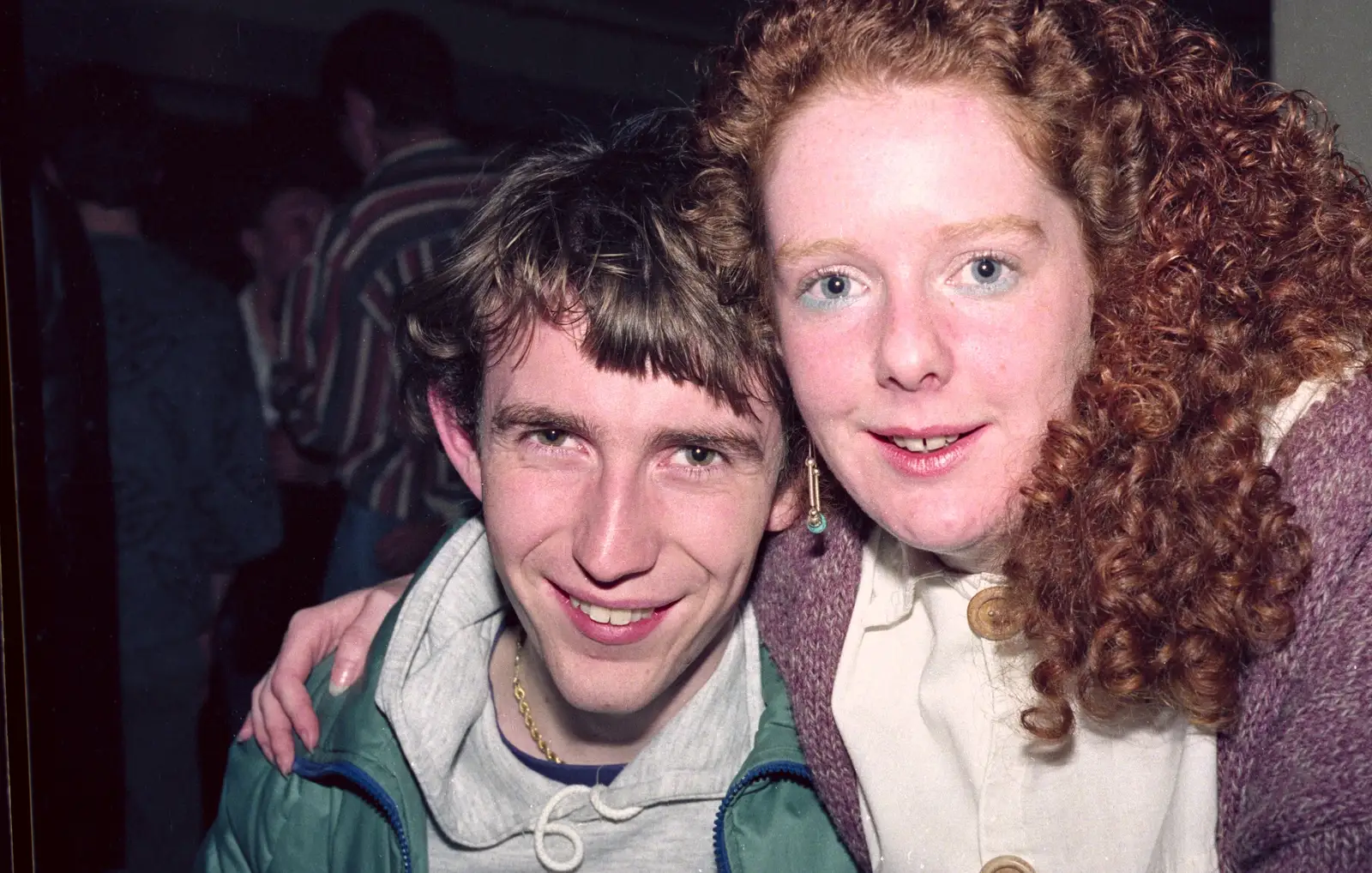 Dave and his Irish friend, from Uni: PPSU Office Staff and a Night in the Students' Union Bar, Plymouth - 10th June 1986