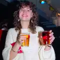 Sue Bayliss with a couple of halves, Uni: PPSU Office Staff and a Night in the Students' Union Bar, Plymouth - 10th June 1986