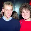 Angela and her boyfriend, Uni: PPSU Office Staff and a Night in the Students' Union Bar, Plymouth - 10th June 1986