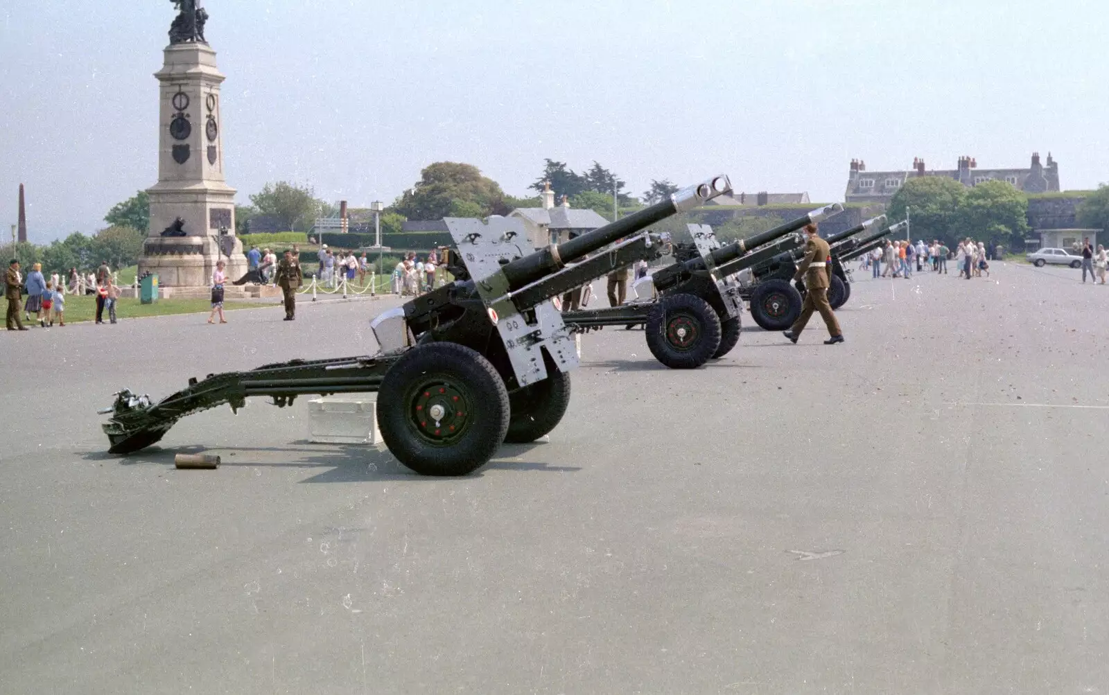 The guns are all ready, from Uni: Twenty One Guns and Footie on the Beach, Plymouth Hoe and Salcombe, Devon - 15th June 1986