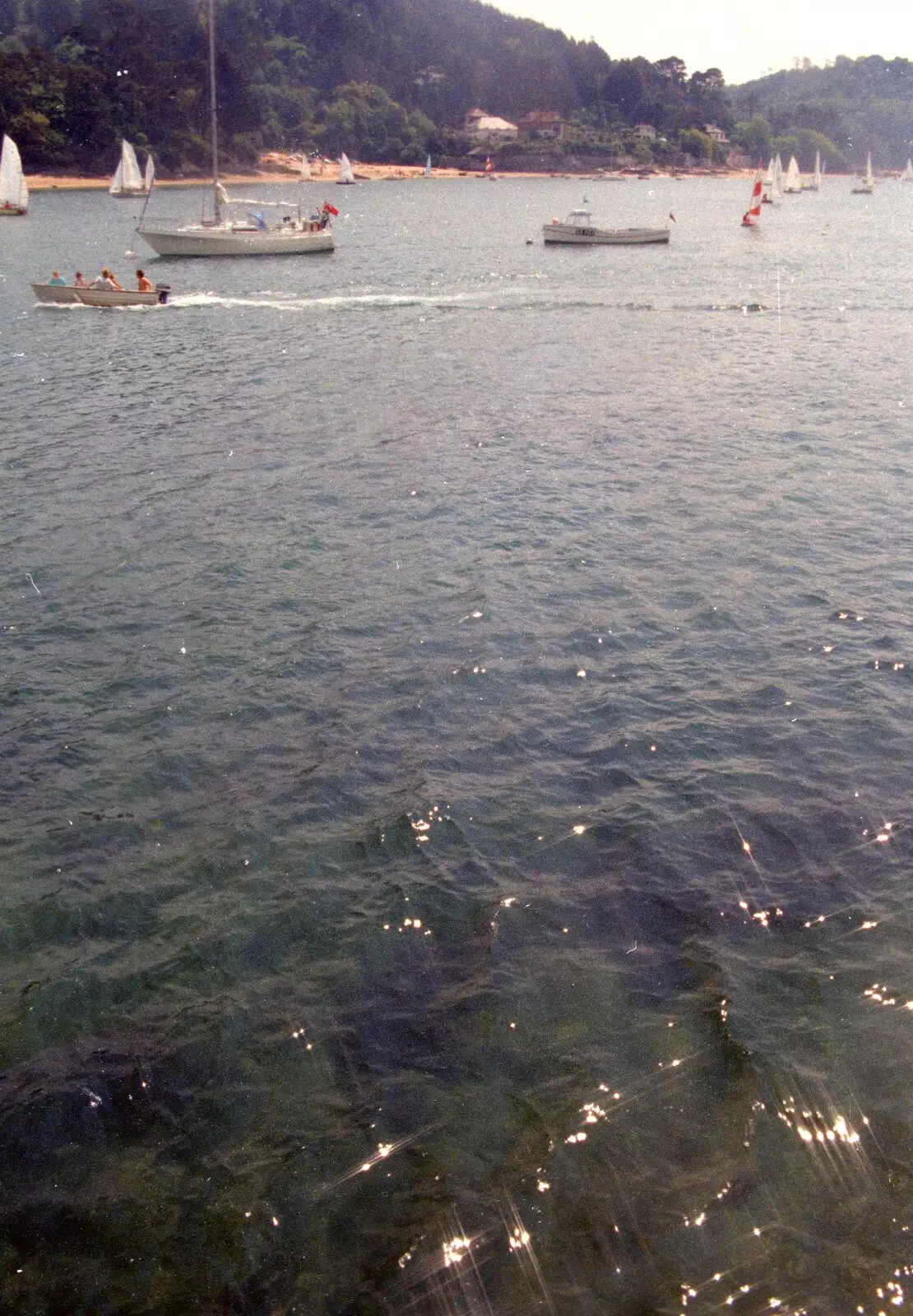 Light dances off the gentle waves, from Uni: Twenty One Guns and Footie on the Beach, Plymouth Hoe and Salcombe, Devon - 15th June 1986