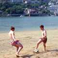 Uni: Twenty One Guns and Footie on the Beach, Plymouth Hoe and Salcombe, Devon - 15th June 1986, Dave's on the ball