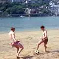 Dave's on the ball, Uni: Twenty One Guns and Footie on the Beach, Plymouth Hoe and Salcombe, Devon - 15th June 1986