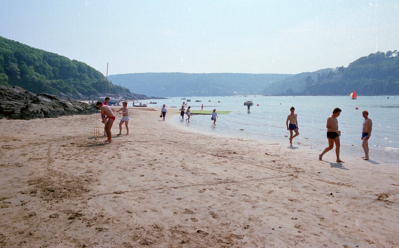 On the beach from Uni: Twenty One Guns and Footie on the Beach, Plymouth Hoe and Salcombe, Devon - 15th June 1986
