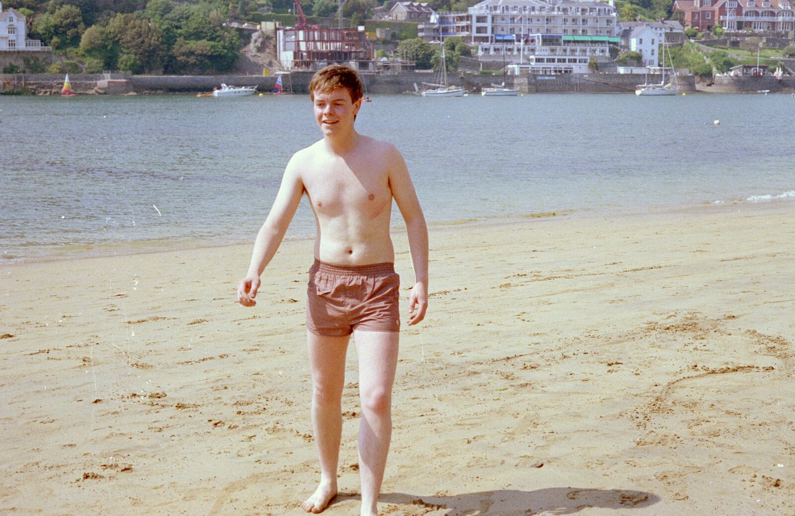 Dave 'the shorts' Lock from Uni: Twenty One Guns and Footie on the Beach, Plymouth Hoe and Salcombe, Devon - 15th June 1986