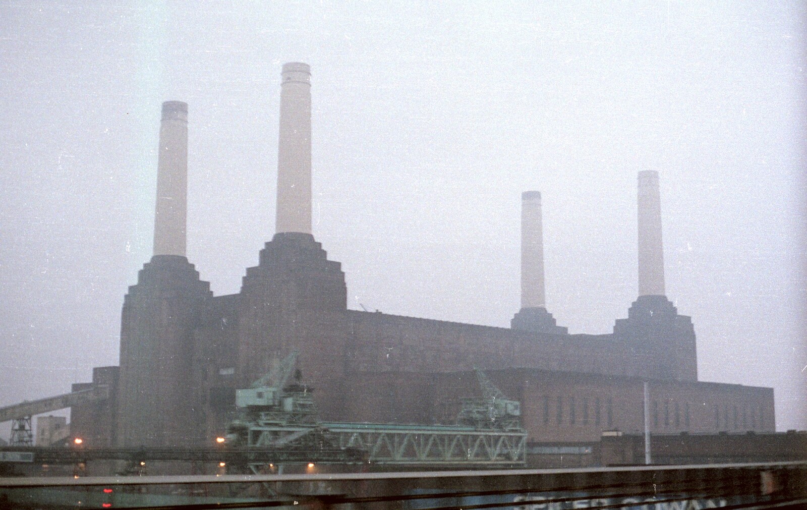 A very misty Battersea Power Station in London from Network Day with Hamish, The South East - 21st June 1986