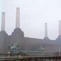 A very misty Battersea Power Station in London, Network Day with Hamish, The South East - 21st June 1986