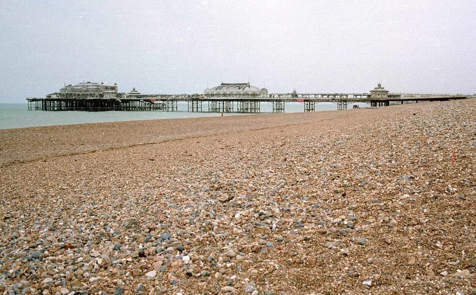 The beach and the West Pier at Brighton, from Network Day with Hamish, The South East - 21st June 1986