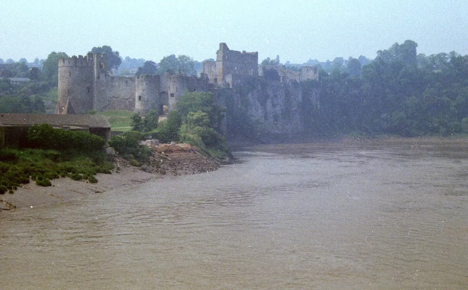 Chepstow Castle and the River Wye, from A Trip to Chepstow, Monmouthshire, Wales - 5th July 1986