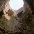 Looking up an open tower, A Trip to Chepstow, Monmouthshire, Wales - 5th July 1986