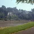 Some dude sits on the bank by the river, A Trip to Chepstow, Monmouthshire, Wales - 5th July 1986