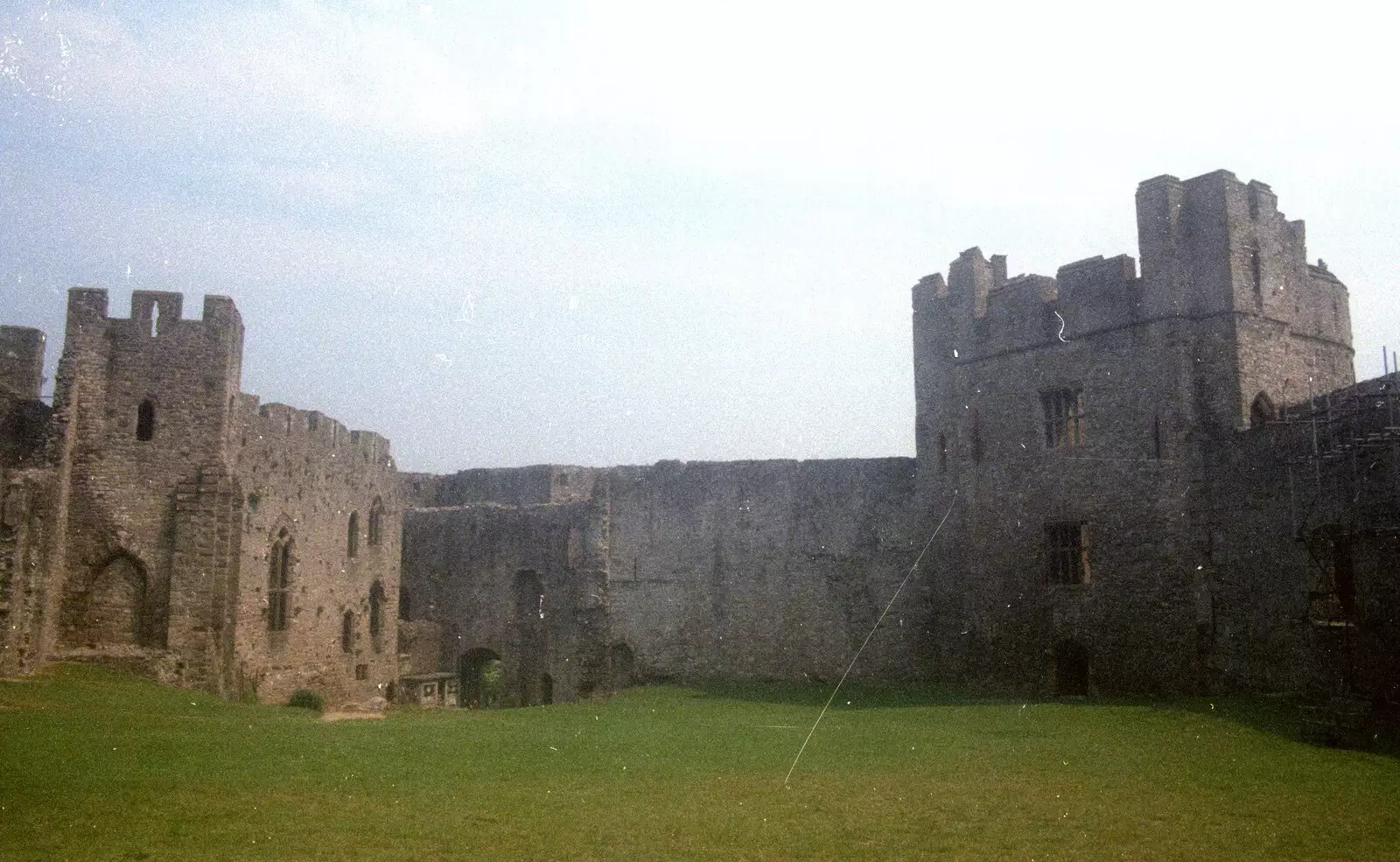 The castle walls, from A Trip to Chepstow, Monmouthshire, Wales - 5th July 1986